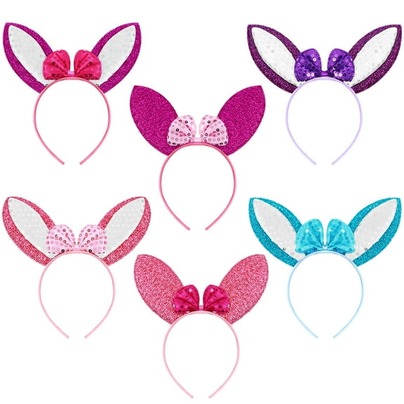 WHAMVOX Hair Bands Bunny Ear Headband Hair Claw Hair Clips Light Purple Headband Child