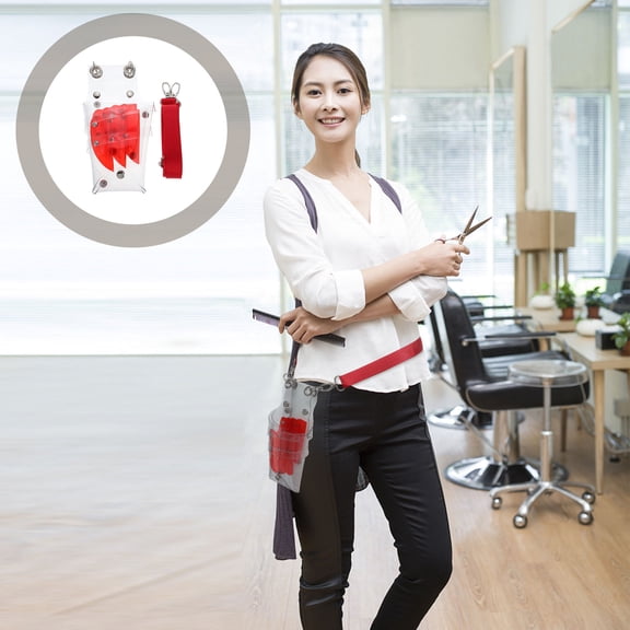 WHAMVOX  Hairdresser Bag Barber Hairdressing Scissors Pouch Salon Red