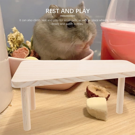 WHAMVOX Hamster Desk Wooden Hamster Platform Hamster Climbing Platform Funny Rat Table
