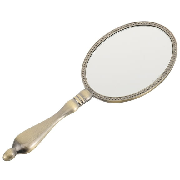 COMPUKAS Handheld Mirror Oval Makeup Assistance 1Set