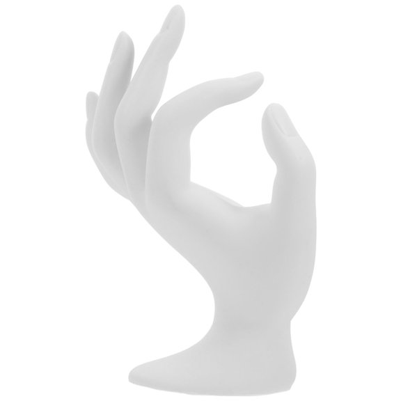 WHAMVOX  Hand Shaped Jewelry Organizer Hanging Holder Finger Man White
