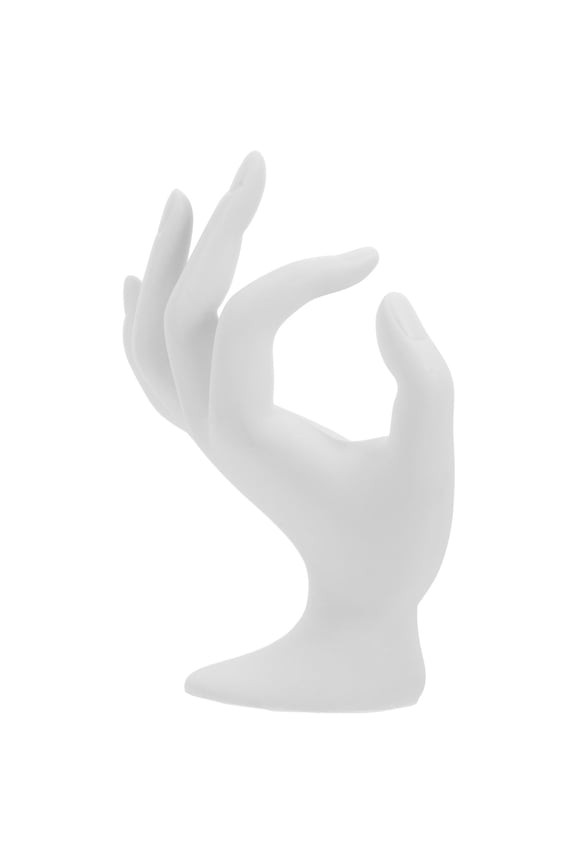 WHAMVOX Hand Shaped Jewelry Organizer Hanging Holder Finger Man White