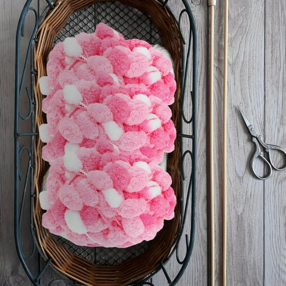 WHAMVOX  Hand-knitting Woolen Yarn Portable Yarns Soft Jumbo Baby Pink