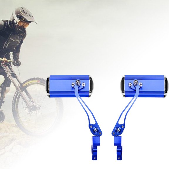 FESTFENDS Compact Bike Mirrors Aluminium Alloy Blue 2Pcs Cycling Outdoor Activities 7.9*2.0*2.0in