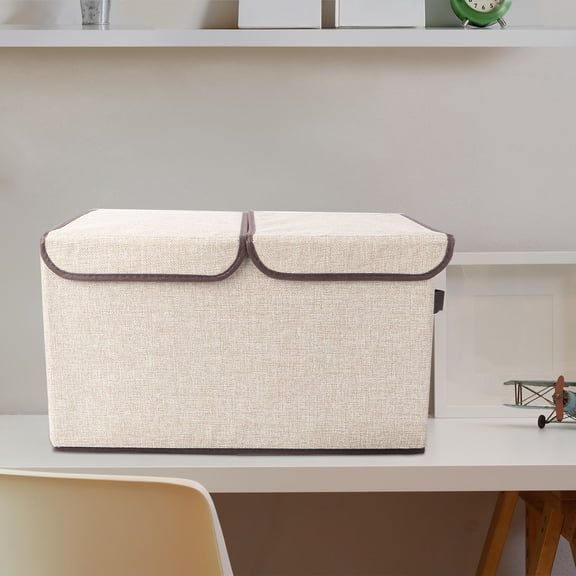 WHAMVOX Handles Cotton Storage Box Double Lids Office Baby