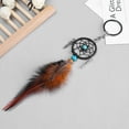 thumbnail image 1 of WHAMVOX Handmade Dream Catcher Beaded Dreamcatcher Circular Net Car Rear View Mirror Pendant Accessories(BZ814), 1 of 8
