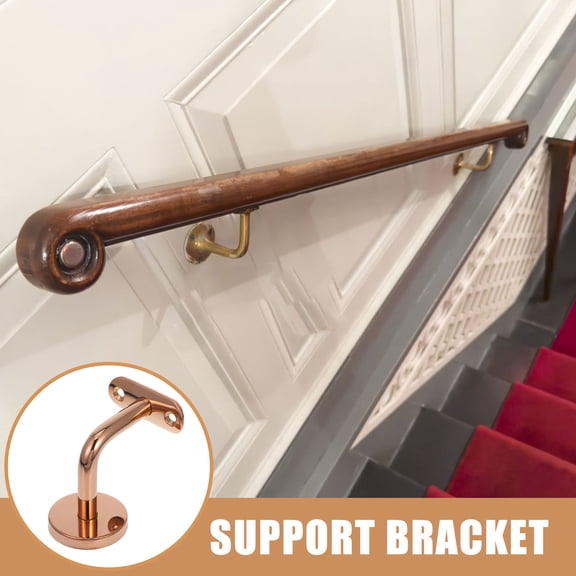 WHAMVOX Handrail Brackets For Staircase Stainless Steel Handrail Wall Mount Bracket Heavy Duty Handrail Brackets For Indoor Stairs Handrail Accessories