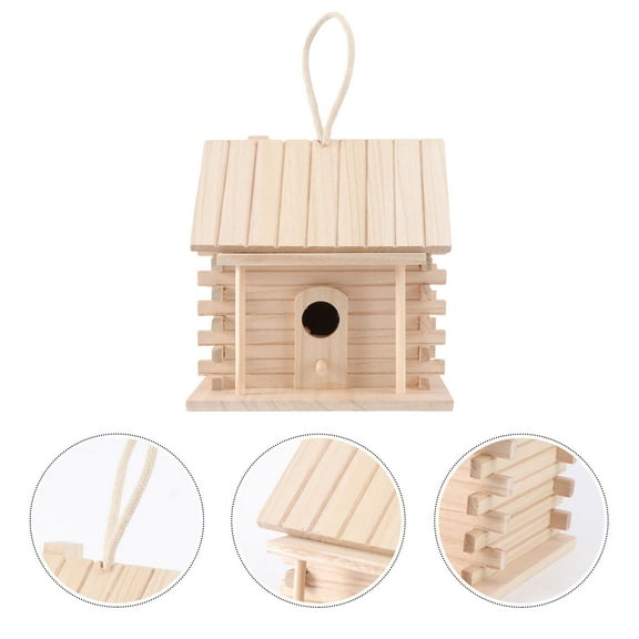 WHAMVOX Hanging Bird Breeding Nest Sleeping House Decoration Cage Cages Beige