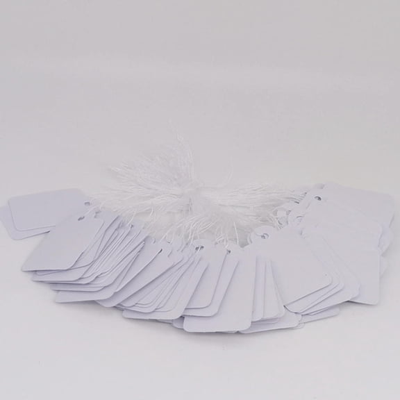WHAMVOX Hanging Jewelry Price Tags and Shoe Price Tags 3.5x2.2 CM White Label Tags for Retail Display