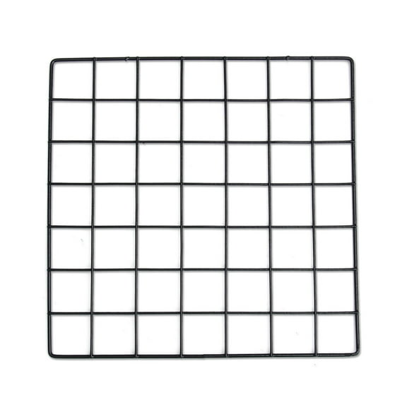 WHAMVOX Hanging Photo Frame Metal Wall Mesh Grid Bedroom Living Room Iron Photos Storage Rack Home DIY Decoration (Black)
