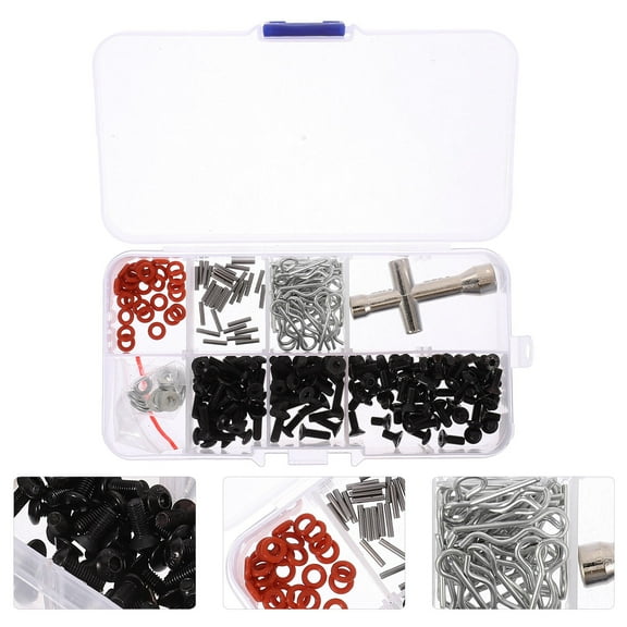 WHAMVOX  Hardware Fasteners Screw Kit for RC Truck Screws Hexagon Silver