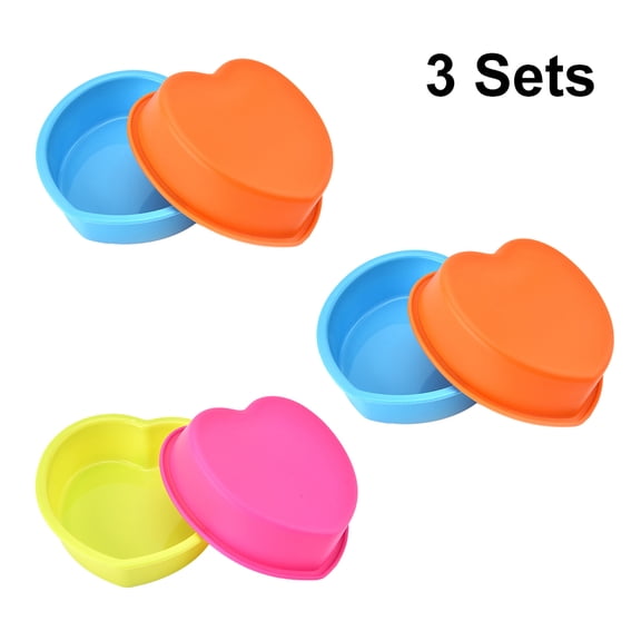 WHAMVOX Heart Shaped Silicone Cake Mold for Baking, Non-Stick Pan, Assorted Colors Available