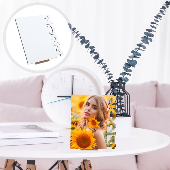 WHAMVOX Heat Transfer Photo Frame Sublimation Graduation Picture White