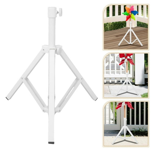 WHAMVOX Heavy-Duty Outdoor Windmill Stand Base Tripod Stand Heavy Duty Umbrella Base Windmill Fixing Holder for Garden Patio and Beach Decorations