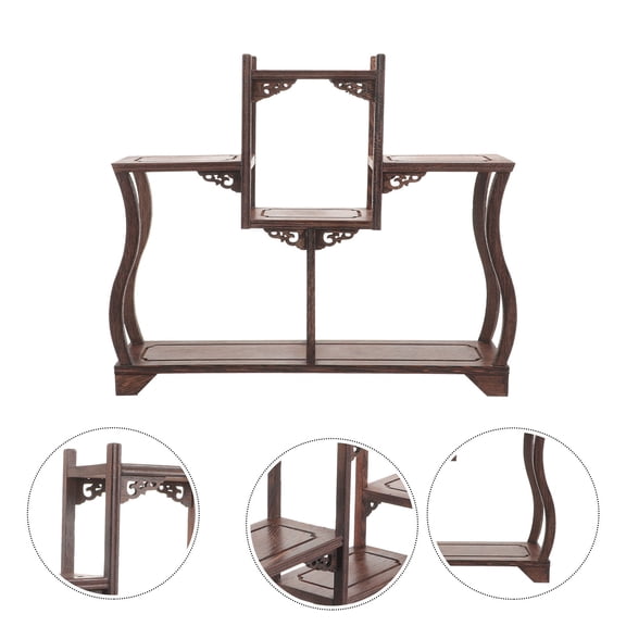 FESTFENDS Risers Display Stands Vase Display Stand Chicken-Wing Wood 1Pack 13.99X11.79X2.75in