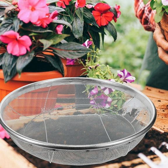 WHAMVOX Hemoton Multi Use Sifting Pan Soil Mesh Sieve Rocks Sifting Tool Handheld Garden Sifter for Soil Sifting and Separating