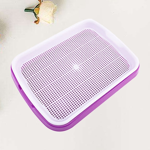 ROMANSENTIAL Grass Growing Tray Sprouter Tray PP Rectangular Grid Design 1Pack