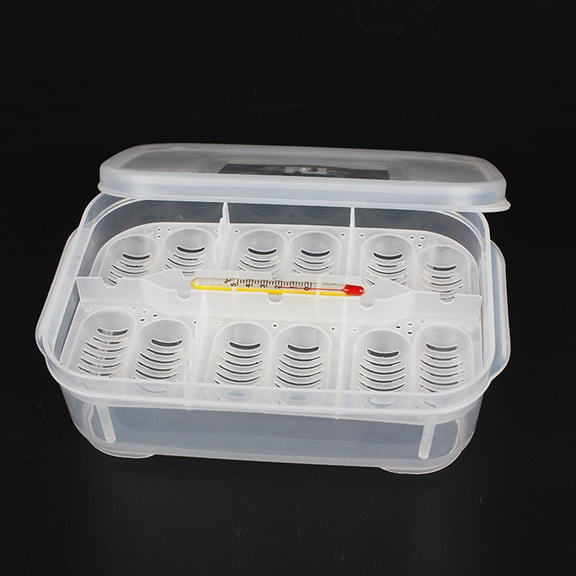 WHAMVOX High Quality White Acrylic Hatching Box for Snakes and Lizards Holds 12 Eggs Easy to Clean 12 Count