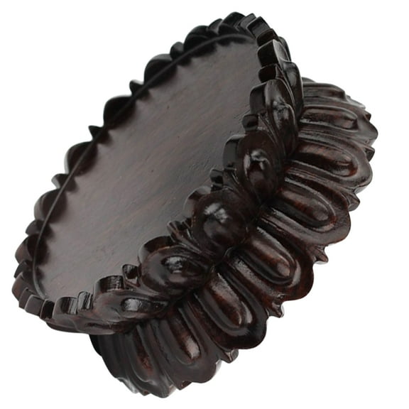 SEWCHICS Snow Globe Base Crystal Ball Tray Holder Traditional Black 1Set