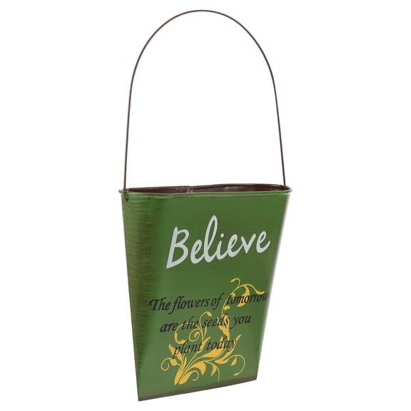 WHAMVOX Holder Tall Retro Tin Flower Pot Warm Atmosphere Flowerpot Dad