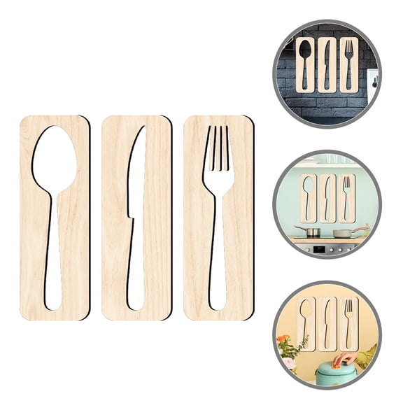 WHAMVOX Home Decor Spoon Dining Room Wall Decor Decorative Wall Sign 15X45CM