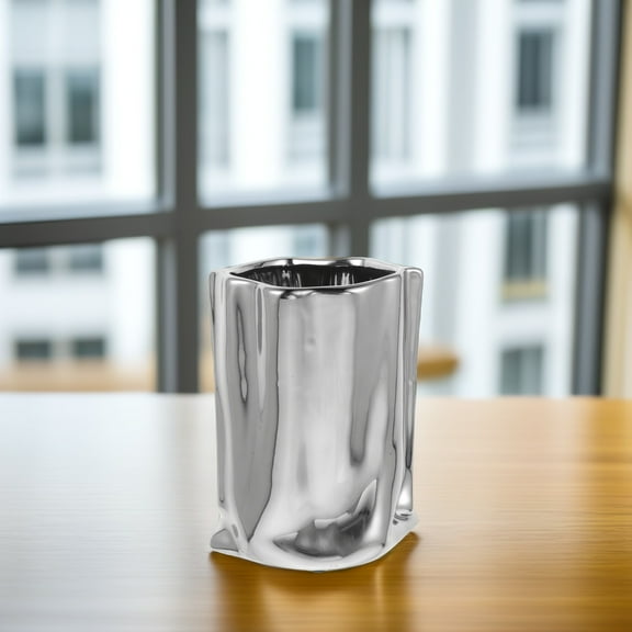 WHAMVOX Home Decor Vases Flower Vases 17X13.5X9.5CM Silver