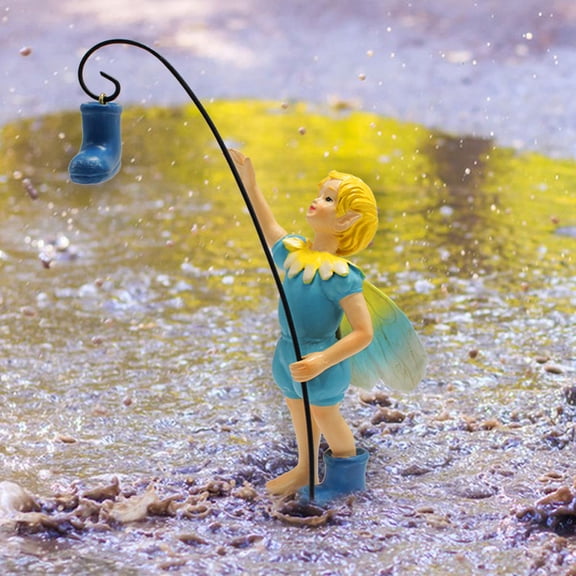 ROMANSENTIAL Room Decoration Elf Figurine Resin 1 Set Outdoor Garden