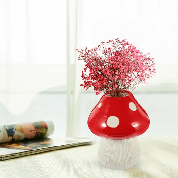 WHAMVOX  Home Mushroom Ceramic Vase for Fresh Flowers Housewarming Gift