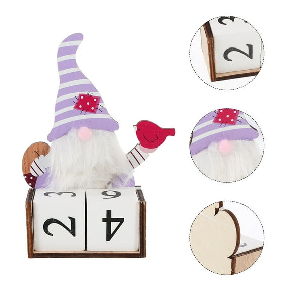 HOOWIFFY Daily Desktop Calendar White Wood 1 Pc 6.7X4.2In