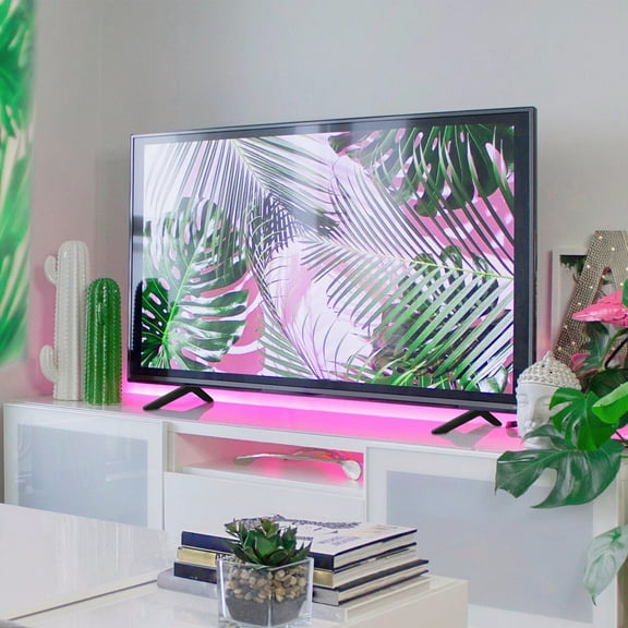 WHAMVOX Home White Functional Tv Stand Desktop Television