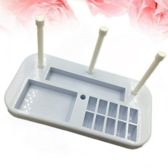 WHAMVOX Household Thread Stand 3 Spools Serger Thread Holder Embroidery or Quilting Thread Holder Makes Feeding Smoother (Blue)