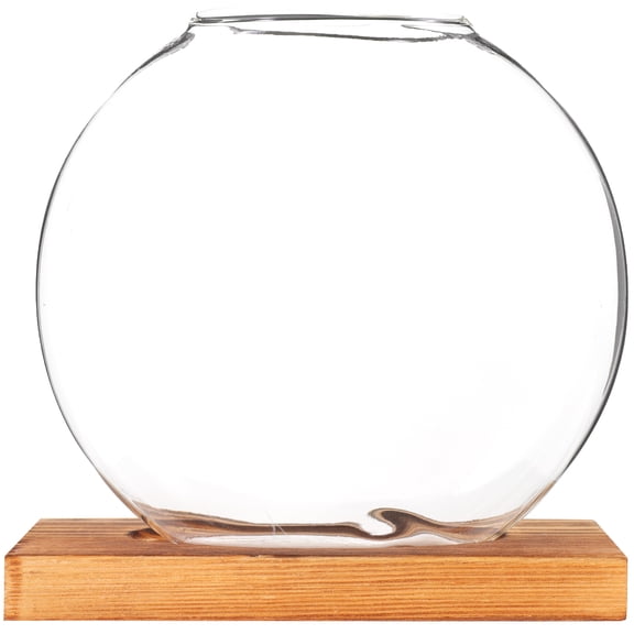WHAMVOX Hydroponic Glass Vase Transparent for Home Decor 1Pcs 5.03X2.28X4.72in