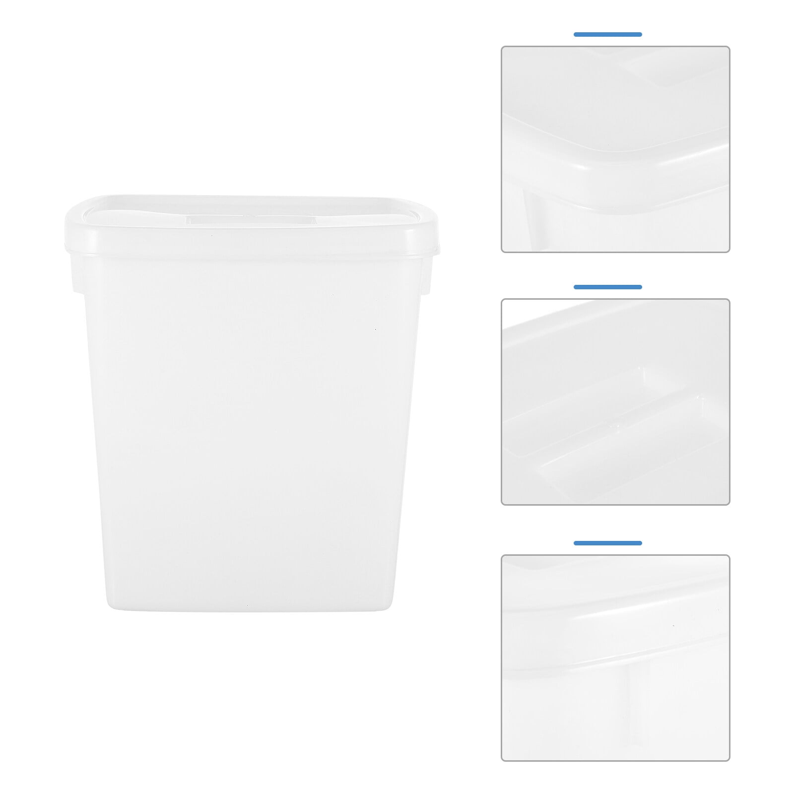 WHAMVOX  Ice Bucket with Lid Container Storage for Kitchen Counter White