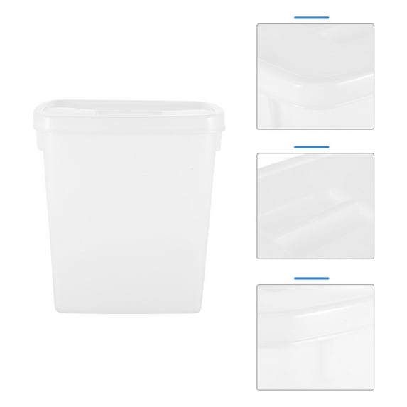 WHAMVOX Ice Bucket with Lid Container Storage for Kitchen Counter White