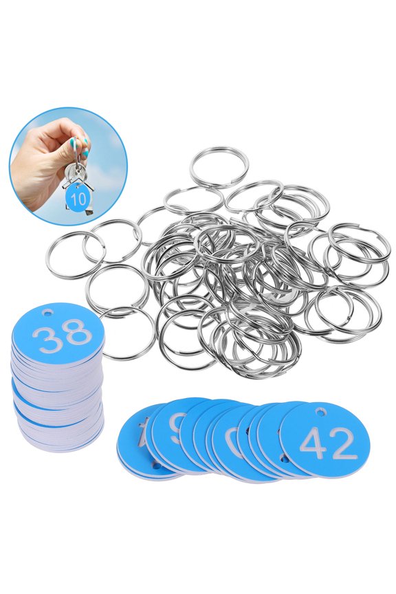 Identifiers Key Label Valve Label 3.50X3.50X0.13CM Sky-blue