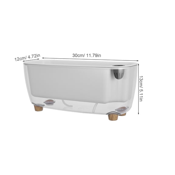 WHAMVOX Indoor Pots for Plants Planting 30.00X13.00X12.00CM White