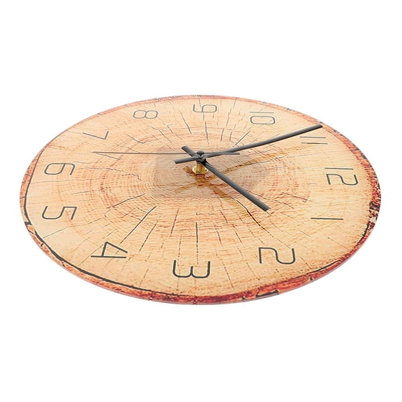 FESTFENDS Tree Ring Shape Silent Clock Living Room 1Pack 12x12in