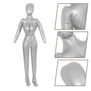 FESTFENDS Portable Plated Silver Inflatable Mannequin Body for Shirts and Clothing Display