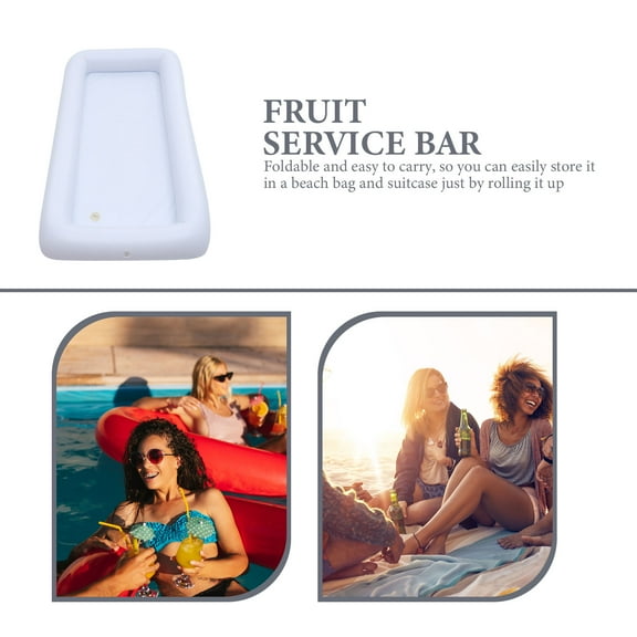 KAJNBN Inflatable Drink Float White 3Pack Floating Tray for Pool