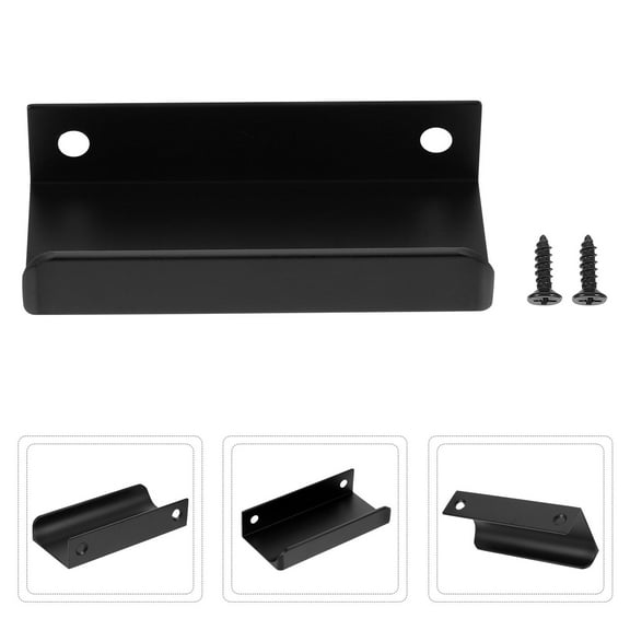 WHAMVOX Interior Flat Wardrobe Handle Premium Material Handle 8cm Black