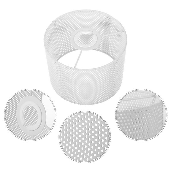 SEWCHICS White Drum Lamp Shade Iron Material for Cozy Ambient Lighting, Modern Home Decor, Easy to Install