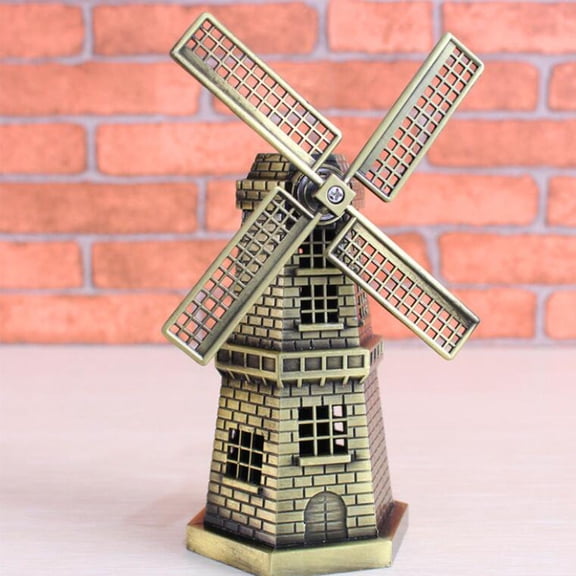 WHAMVOX Iron Windmill Craft for Home Decoration Use Coffee Color 5769230 Model