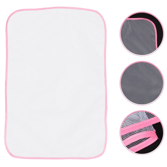 WHAMVOX Ironing Mesh Pressing Pad 3Pcs Pink 11.8X5.9X0.04in Heat Insulation