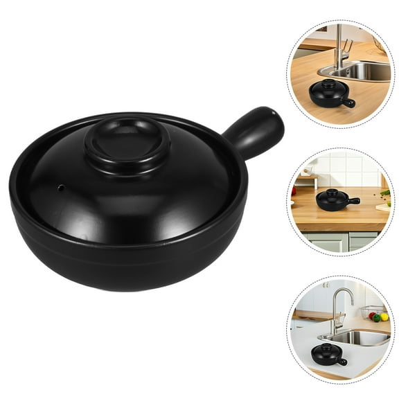 WHAMVOX Japanese Style Ceramic Casserole Clay Pot For Cooking Multi-Functional Terracotta Cookware Small Soup Pot Rice Pot With Lid