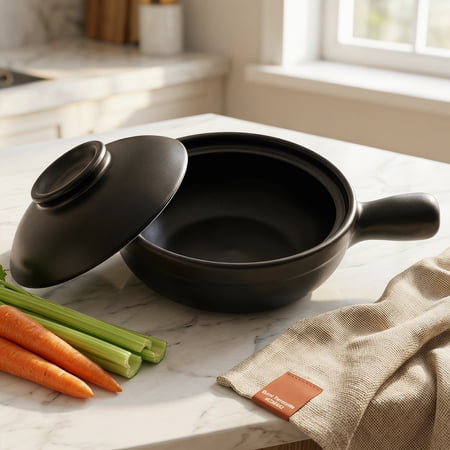 WHAMVOX Japanese Style Ceramic Casserole Clay Pot For Cooking Multi-Functional Terracotta Cookware Small Soup Pot Rice Pot With Lid