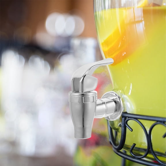 WHAMVOX Juice Dispenser Spigot for Parties Easy to Use Versatile ABS Plastic Water Tap Replacement Silver 2pcs
