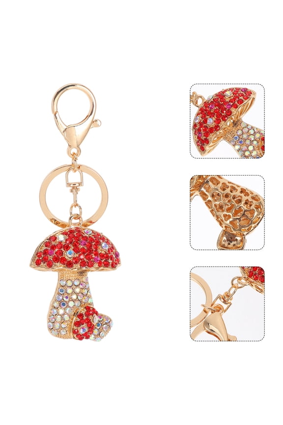 WHAMVOX Mushroom Keychain for Backpacks, Travel Accessory, Cute and Key for Men and Women