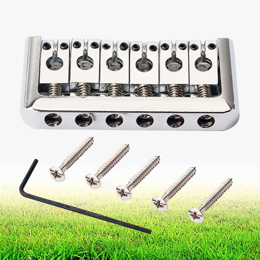 WHAMVOX Key Fixed Bridge Guitar Bridge for Electric Guitar Silver ...