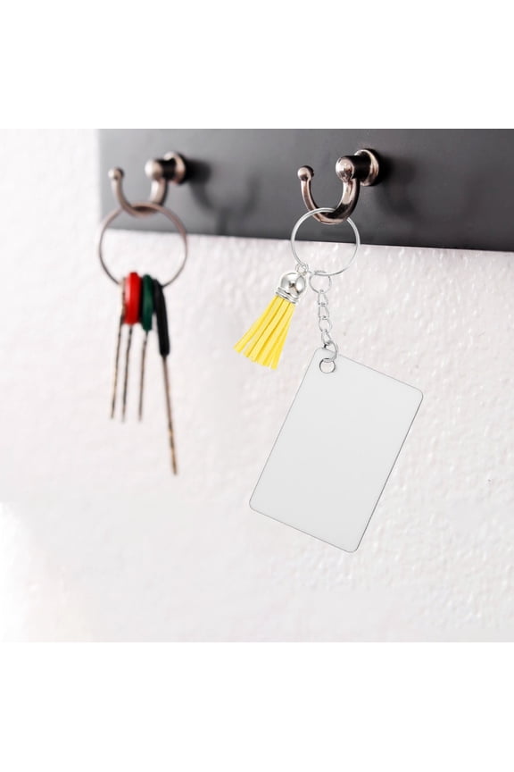 Key Heat Transfer Chain Tassel Sublimation Blanks Keychain Lovers