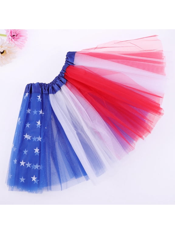 Childrens Tutu Skirt Multi Patriotic 4Th of July Celebration